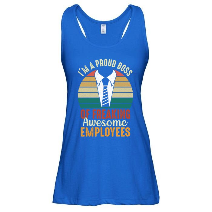 I Am A Proud Boss Of Freaking Awesome Employees Gift Ladies Essential Flowy Tank