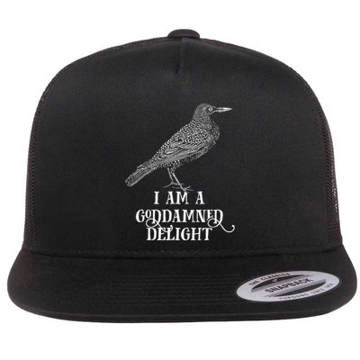 I Am A Goddamned Delight Flat Bill Trucker Hat