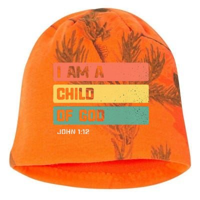 I Am A Child Of God Christian Bible Verse John 112 Kati - Camo Knit Beanie