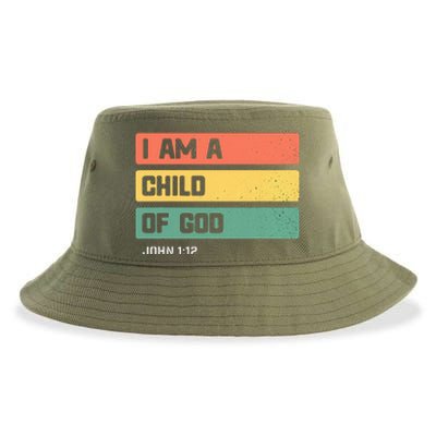 I Am A Child Of God Christian Bible Verse John 112 Sustainable Bucket Hat