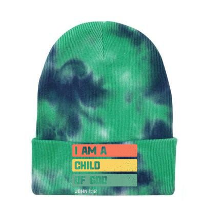 I Am A Child Of God Christian Bible Verse John 112 Tie Dye 12in Knit Beanie