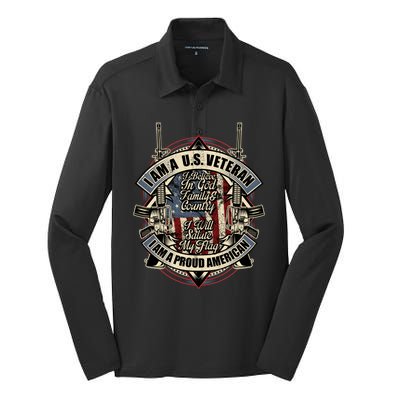 I Am A Us Veteran Silk Touch Performance Long Sleeve Polo