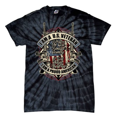 I Am A Us Veteran Tie-Dye T-Shirt