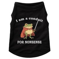 I Am A Conduit For Nonsense Funny Frog With Sword And Red Doggie Tank