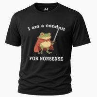 I Am A Conduit For Nonsense Funny Frog With Sword And Red Performance Shirt