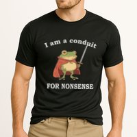 I Am A Conduit For Nonsense Funny Frog With Sword And Red Performance Shirt