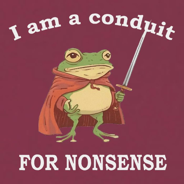 I Am A Conduit For Nonsense Funny Frog With Sword And Red 16oz Travel Tumbler