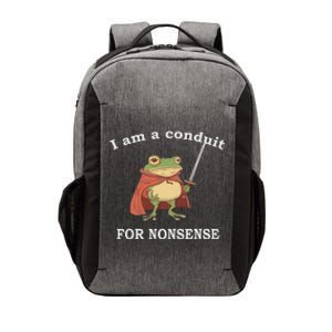 I Am A Conduit For Nonsense Funny Frog With Sword And Red Vector Backpack