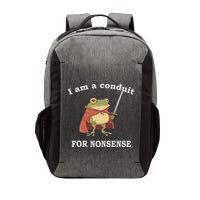 I Am A Conduit For Nonsense Funny Frog With Sword And Red Vector Backpack