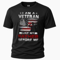 I Am A Veteran Like My Father Before Me Veteran Cooling Performance Crew T-Shirt