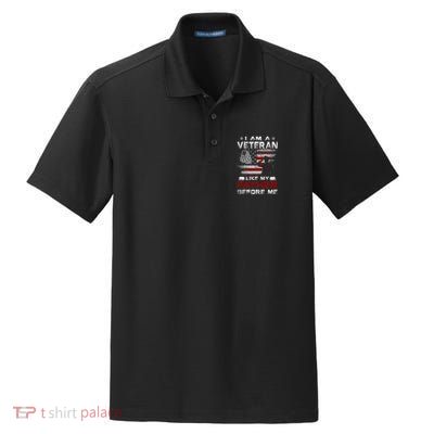I Am A Veteran Like My Father Before Me Veteran Dry Zone Grid Polo