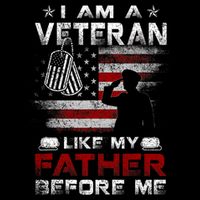 I Am A Veteran Like My Father Before Me Veteran 16 in Basic Backpack