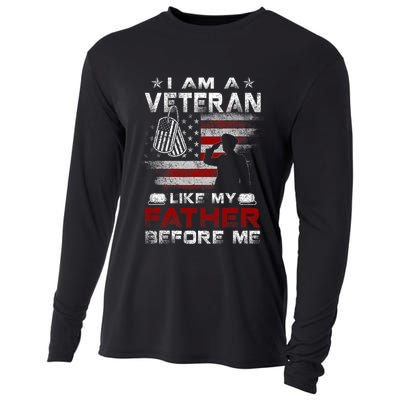 I Am A Veteran Like My Father Before Me Veteran Cooling Performance Long Sleeve Crew