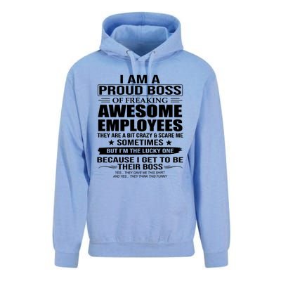 I Am A Proud Boss Of Freaking Awesome Employees Gift Unisex Surf Hoodie