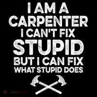 I Am A Carpenter I Can't Fix Stupid Funny Carpentry Gift Sustainable Bucket Hat