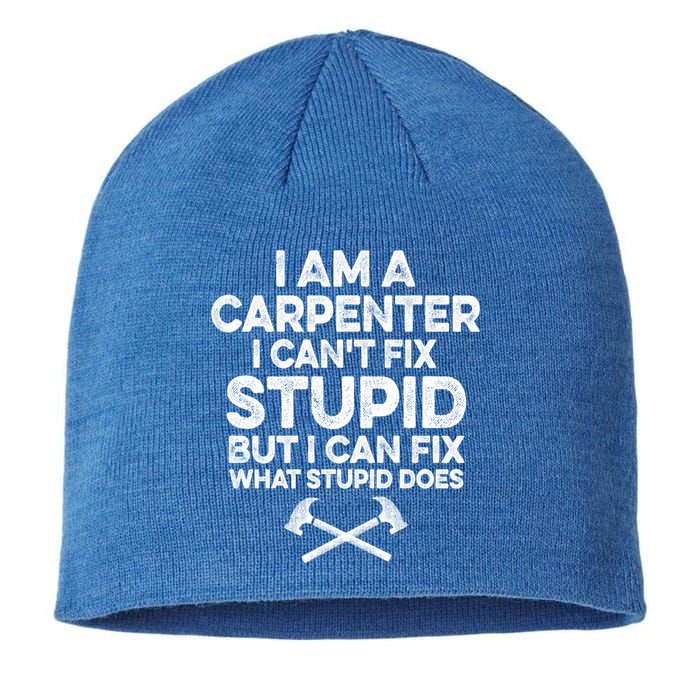 I Am A Carpenter I Can't Fix Stupid Funny Carpentry Gift Sustainable Beanie