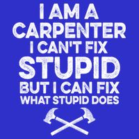 I Am A Carpenter I Can't Fix Stupid Funny Carpentry Gift Tie Dye Hoodie