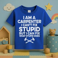 I Am A Carpenter I Can't Fix Stupid Funny Carpentry Gift Toddler T-Shirt