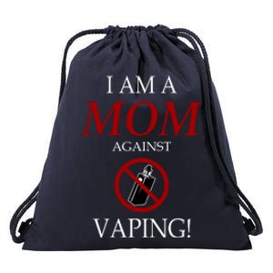 I Am A Mom Against Vaping Drawstring Bag