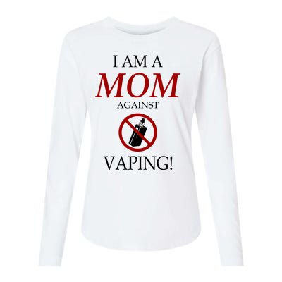 I Am A Mom Against Vaping Womens Cotton Relaxed Long Sleeve T-Shirt