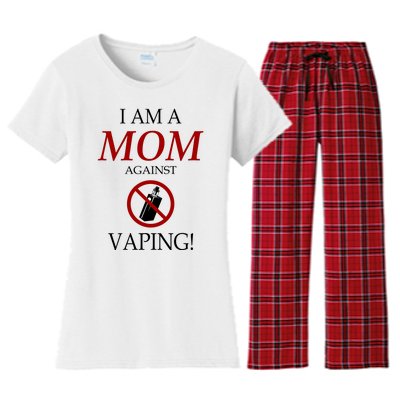 I Am A Mom Against Vaping Women's Flannel Pajama Set