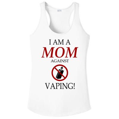 I Am A Mom Against Vaping Ladies PosiCharge Competitor Racerback Tank