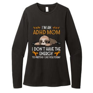 IM An Adhd Mom Awareness Orange Ribbon Sloth Adhd Warrior Womens CVC Long Sleeve Shirt