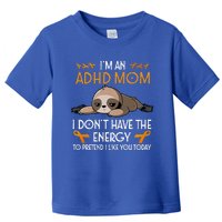 IM An Adhd Mom Awareness Orange Ribbon Sloth Adhd Warrior Toddler T-Shirt