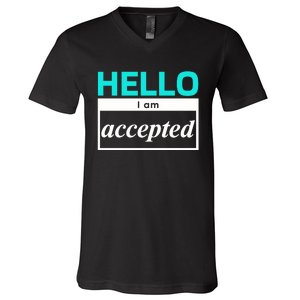 I Am Accepted V-Neck T-Shirt