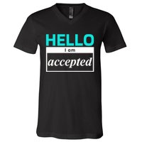 I Am Accepted V-Neck T-Shirt