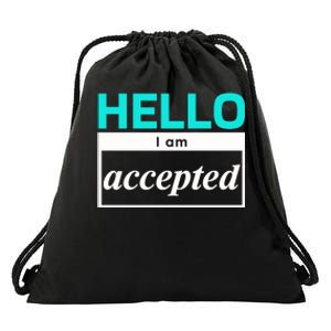 I Am Accepted Drawstring Bag