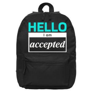 I Am Accepted 16 in Basic Backpack