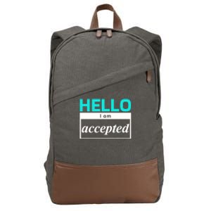 I Am Accepted Cotton Canvas Backpack