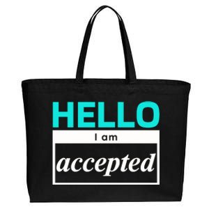 I Am Accepted Cotton Canvas Jumbo Tote