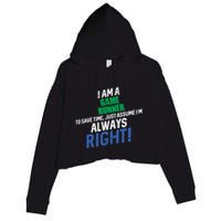 I Am A Game Runner To Save Time IM Always Right Gift Crop Fleece Hoodie