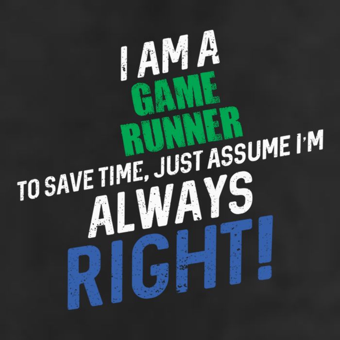 I Am A Game Runner To Save Time IM Always Right Gift Premium Pullover Hoodie