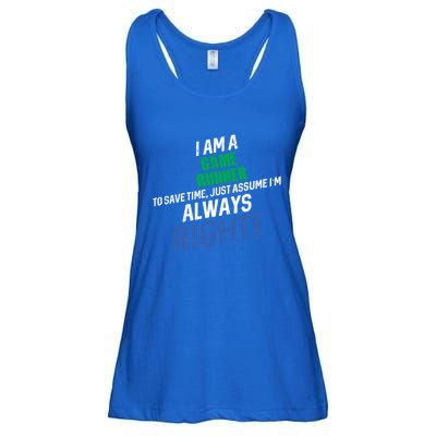 I Am A Game Runner To Save Time IM Always Right Gift Ladies Essential Flowy Tank