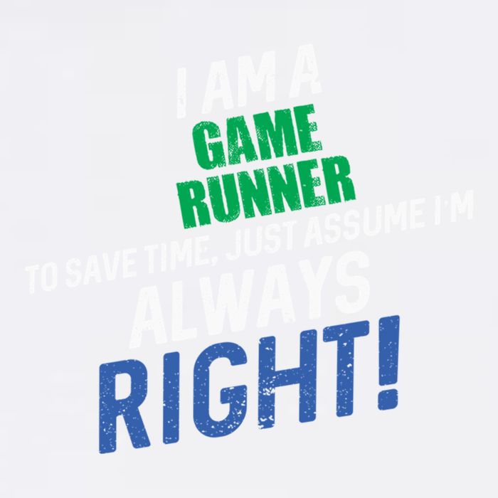 I Am A Game Runner To Save Time IM Always Right Gift Garment-Dyed Sweatshirt