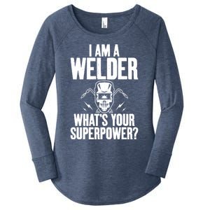 I Am A Welder Whats Your Superpower Welding Gift Women's Perfect Tri Tunic Long Sleeve Shirt