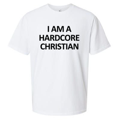 I Am A Hardcore Christian Funny Sueded Cloud Jersey T-Shirt