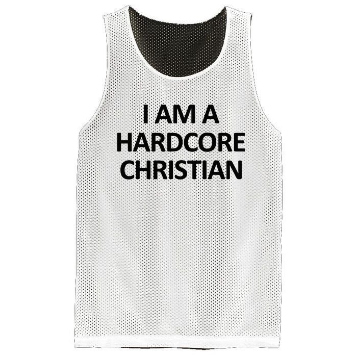 I Am A Hardcore Christian Funny Mesh Reversible Basketball Jersey Tank