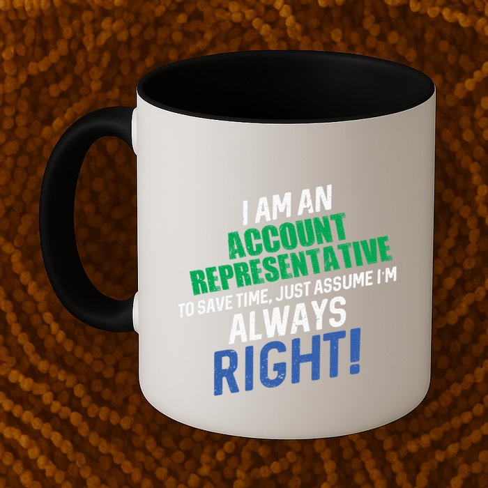 I Am An Account Representative To Save Time IM Always Right Gift Coffee Mug