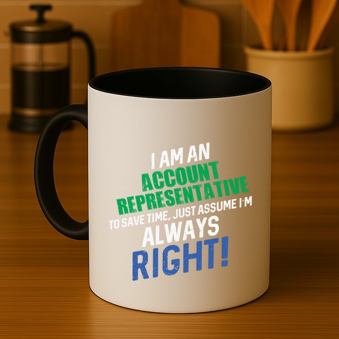 I Am An Account Representative To Save Time IM Always Right Gift Coffee Mug