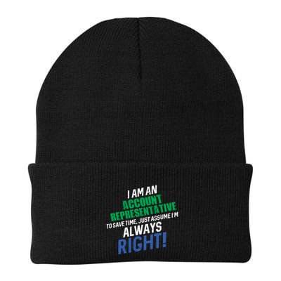 I Am An Account Representative To Save Time IM Always Right Gift Beanie