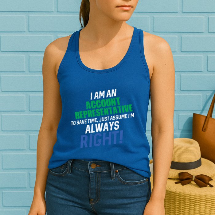 I Am An Account Representative To Save Time IM Always Right Gift Womens Tank Top