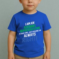I Am An Account Representative To Save Time IM Always Right Gift Toddler T-Shirt