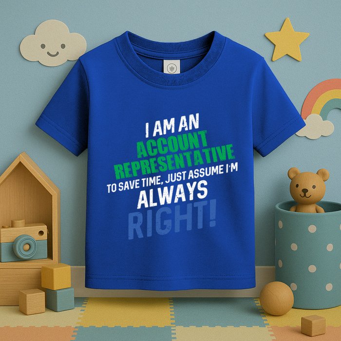 I Am An Account Representative To Save Time IM Always Right Gift Toddler T-Shirt