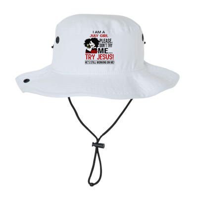 I Am A July Girl Please Dont Try Me Try Jesus Legacy Cool Fit Booney Bucket Hat