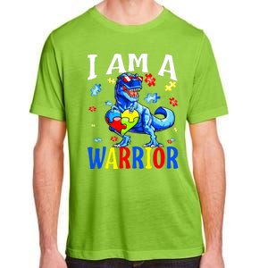 I Am A Warrior Autism Family Dinosaur Autism Awareness Adult ChromaSoft Performance T-Shirt