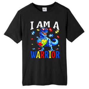 I Am A Warrior Autism Family Dinosaur Autism Awareness Tall Fusion ChromaSoft Performance T-Shirt